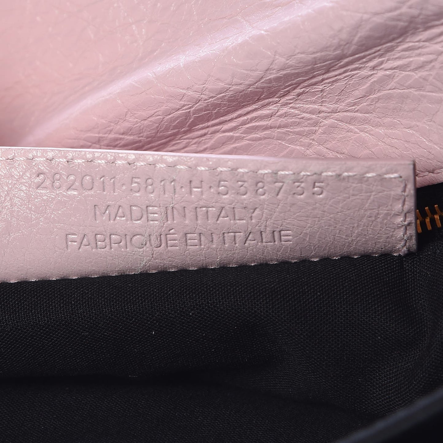 Agneau Giant 12 Gold Hardware Envelope Clutch Rose Poudre