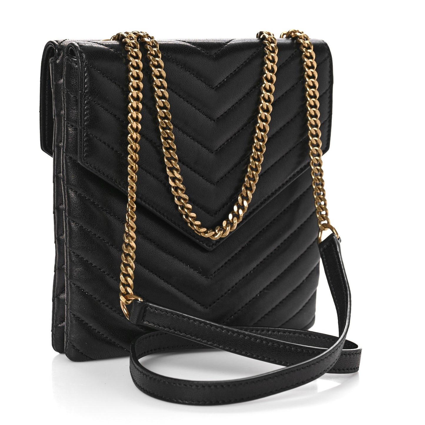 Lambskin Quilted Double Flap Bag Black