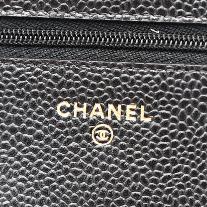Chanel Caviar Quilted Wallet On Chain WOC Black 6 of 12