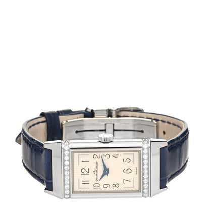 Jaeger-LeCoultre Stainless Steel Alligator Diamond 20mm Reverso One MonoFace Quartz Watch Q3288420 2 of 6