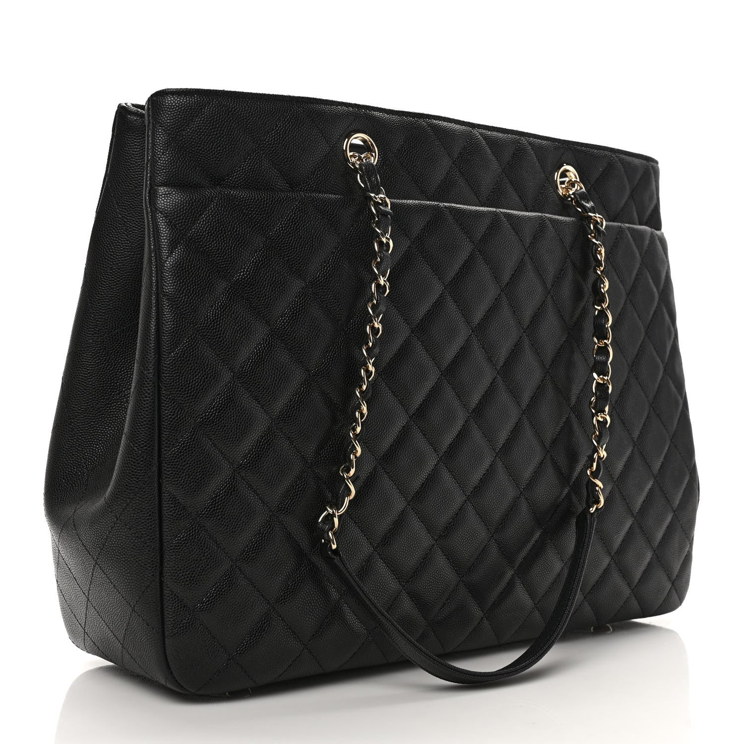 Chanel Caviar Quilted Large Shopping Tote Black 3 of 10