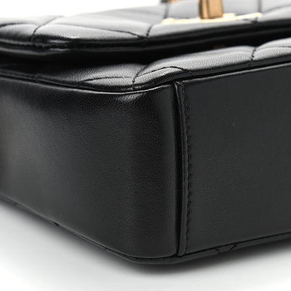 Chanel Lambskin Quilted Mini Side Note Flap Black 9 of 11