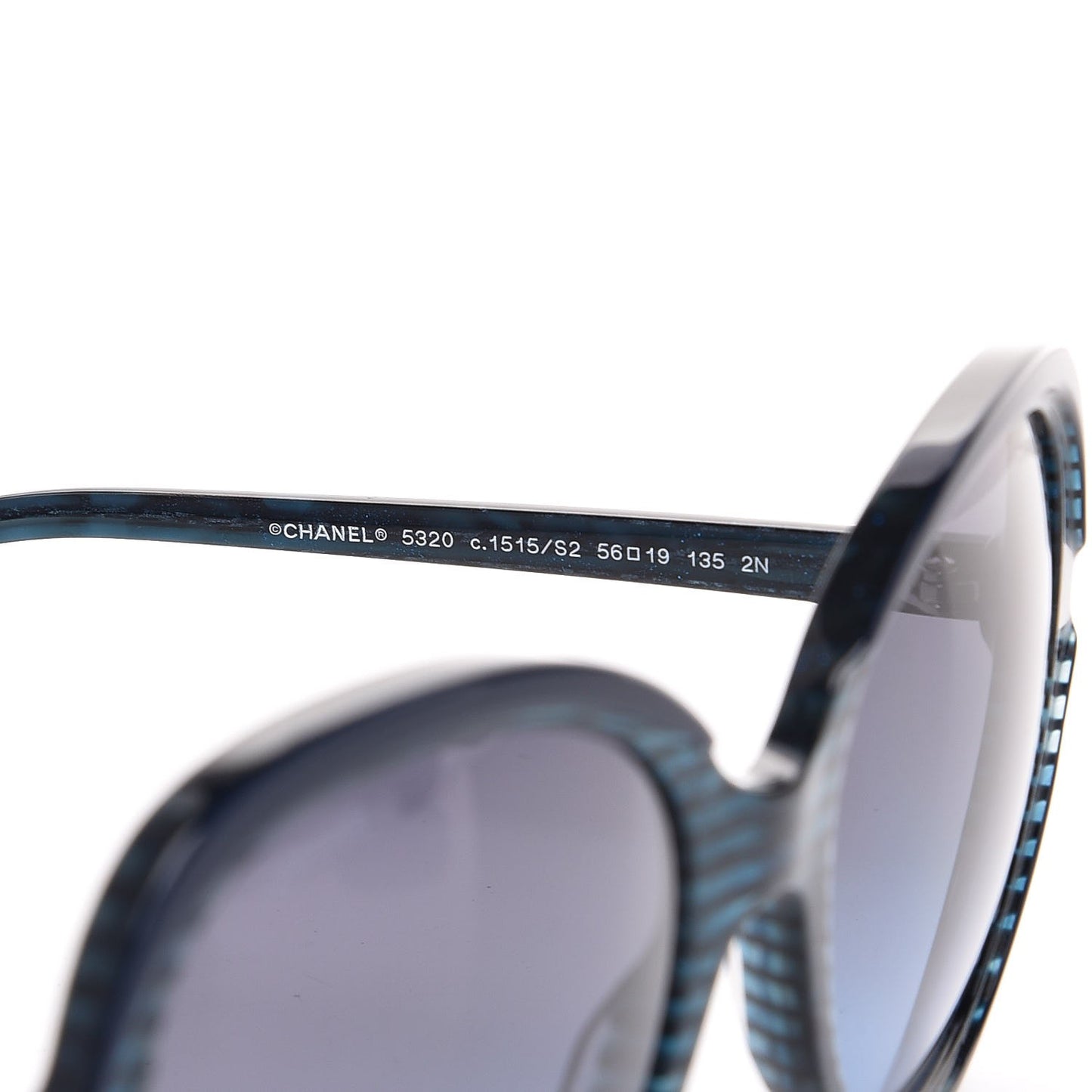 CC Striped Glitter Sunglasses 5320 Blue