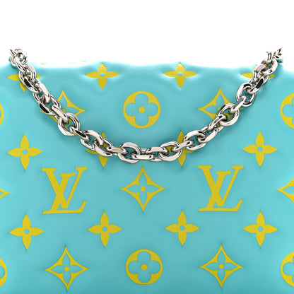 Louis Vuitton Lambskin Embossed Monogram Vuittamins Pochette Coussin Menthe Jaune 7 of 11