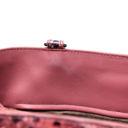 Bottega Veneta Nappa Intrecciato Snakeskin Large Flow Wave Tote Red 13 of 13