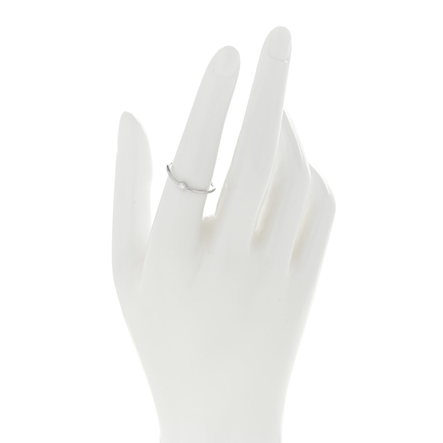 Platinum Diamond Elsa Peretti Single-Row Wave Ring 54 7