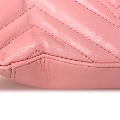 Gucci Calfskin Matelasse Mini GG Marmont Top Handle Shoulder Bag Wild Rose 14 of 17