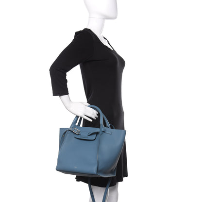 Celine Supple Grained Calfskin Small Long Strap Big Bag Slate Blue 3 of 12