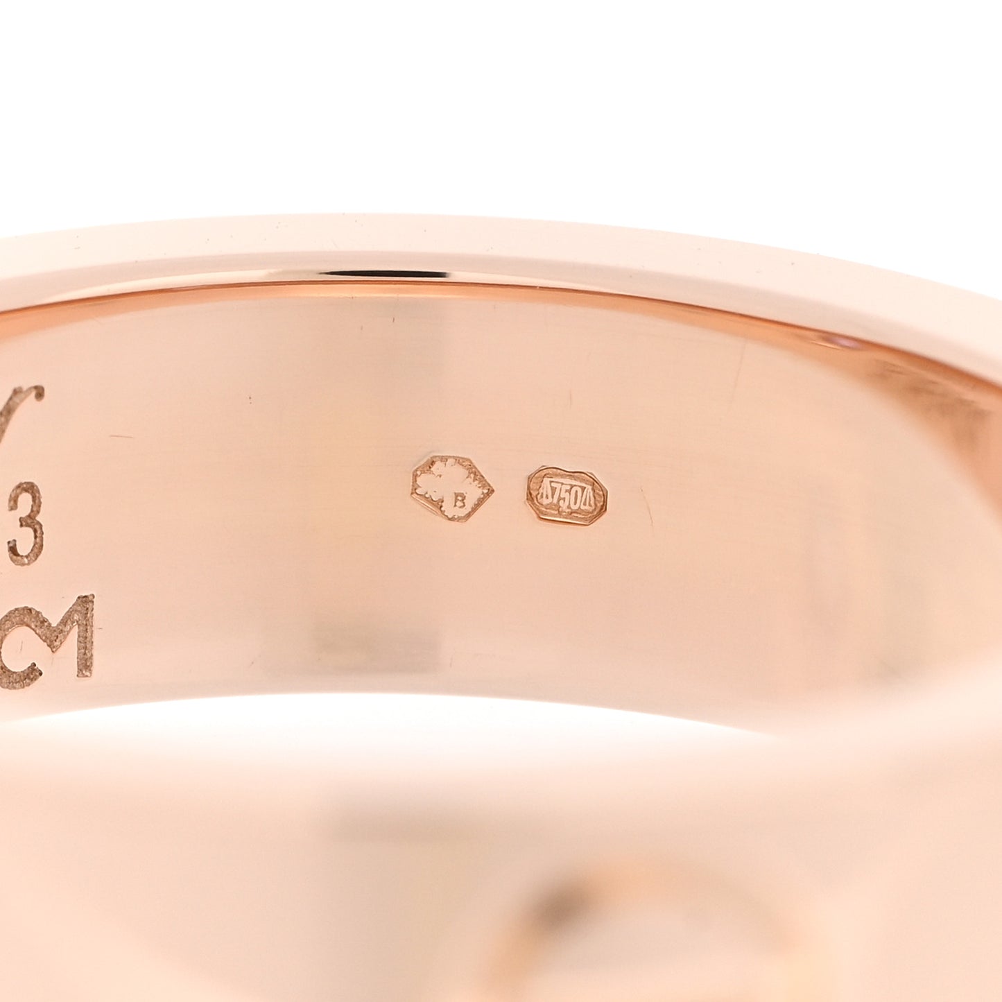 18K Pink Gold Pink Sapphire 5.5mm LOVE Ring 53 6.5