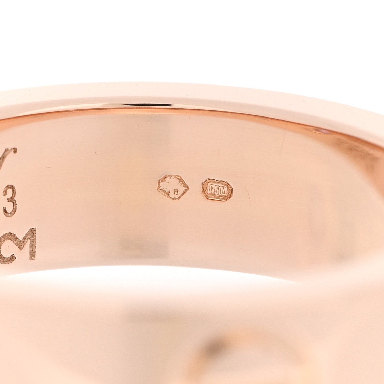 Cartier 18K Pink Gold Pink Sapphire 5.5mm LOVE Ring 53 6.5 5 of 5