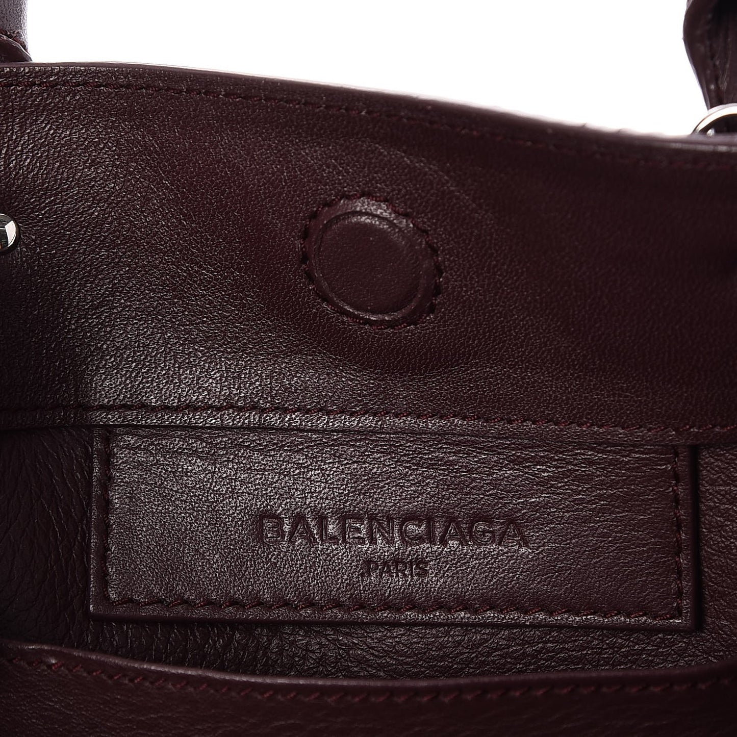Calfskin Papier Mini A4 Zip Around Tote Rouge Aubergine