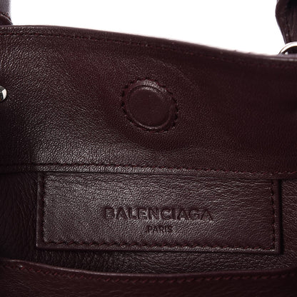 Balenciaga Calfskin Papier Mini A4 Zip Around Tote Rouge Aubergine 7 of 8