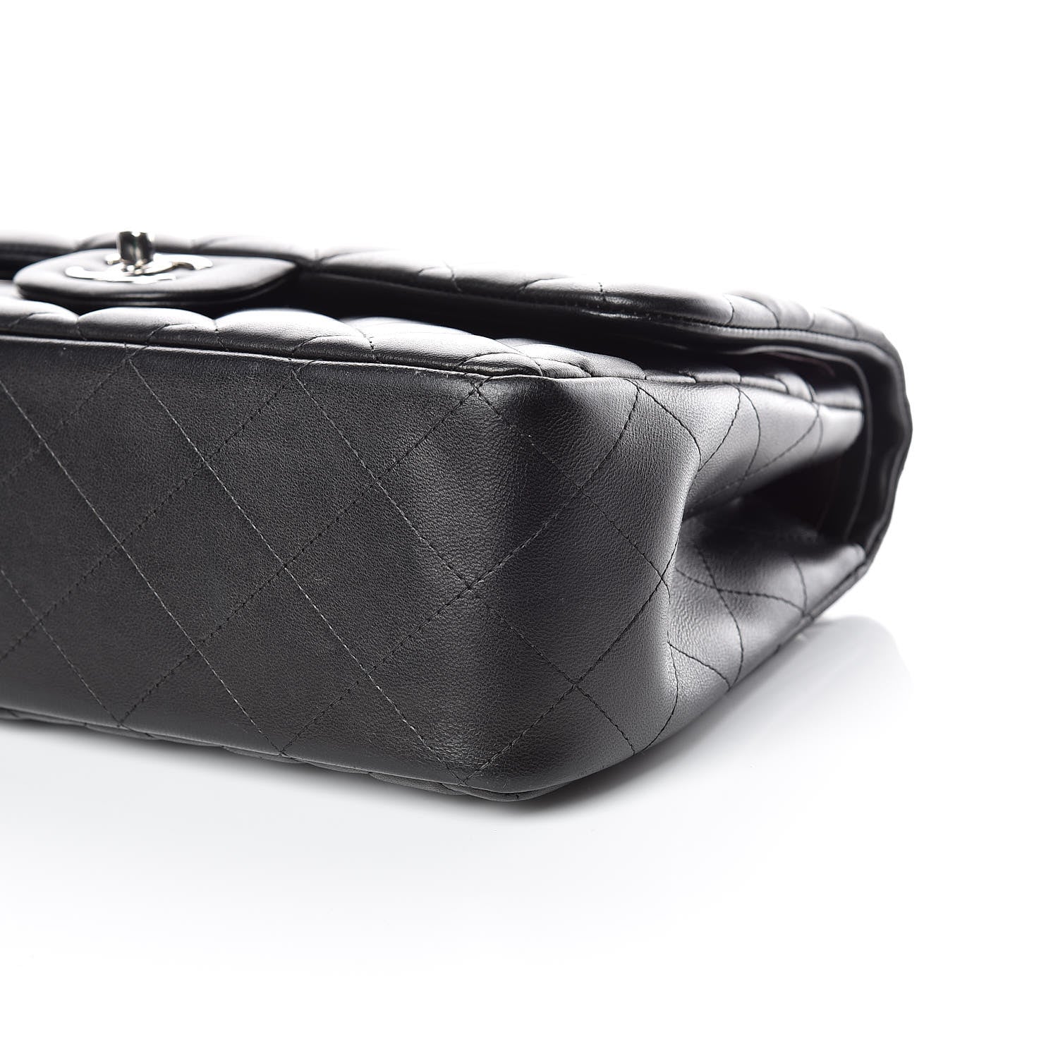 Chanel Lambskin Quilted Jumbo Double Flap Black 6 of 10