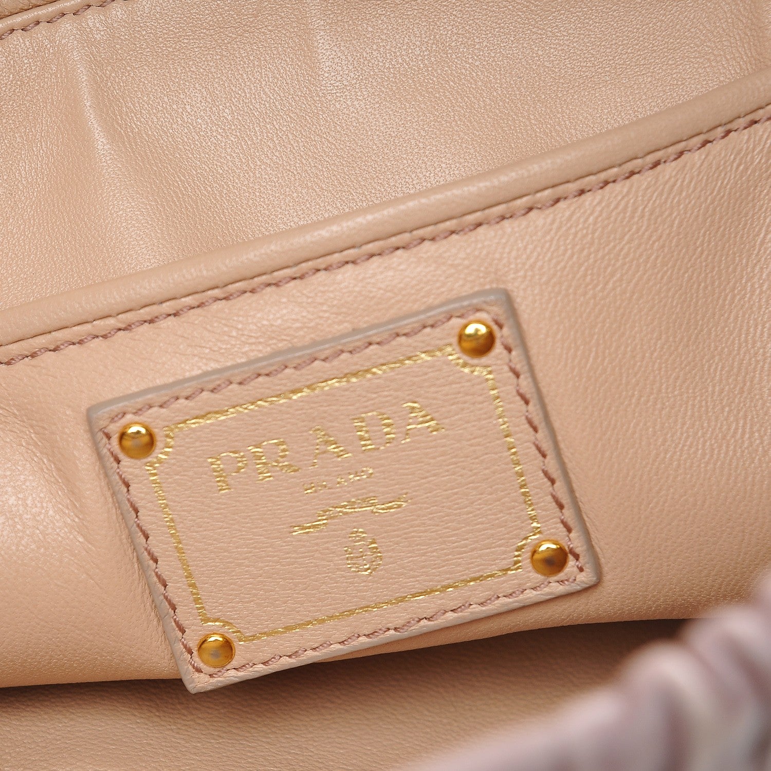 Prada Nappa Gaufre Clutch Dark Rose 7 of 9