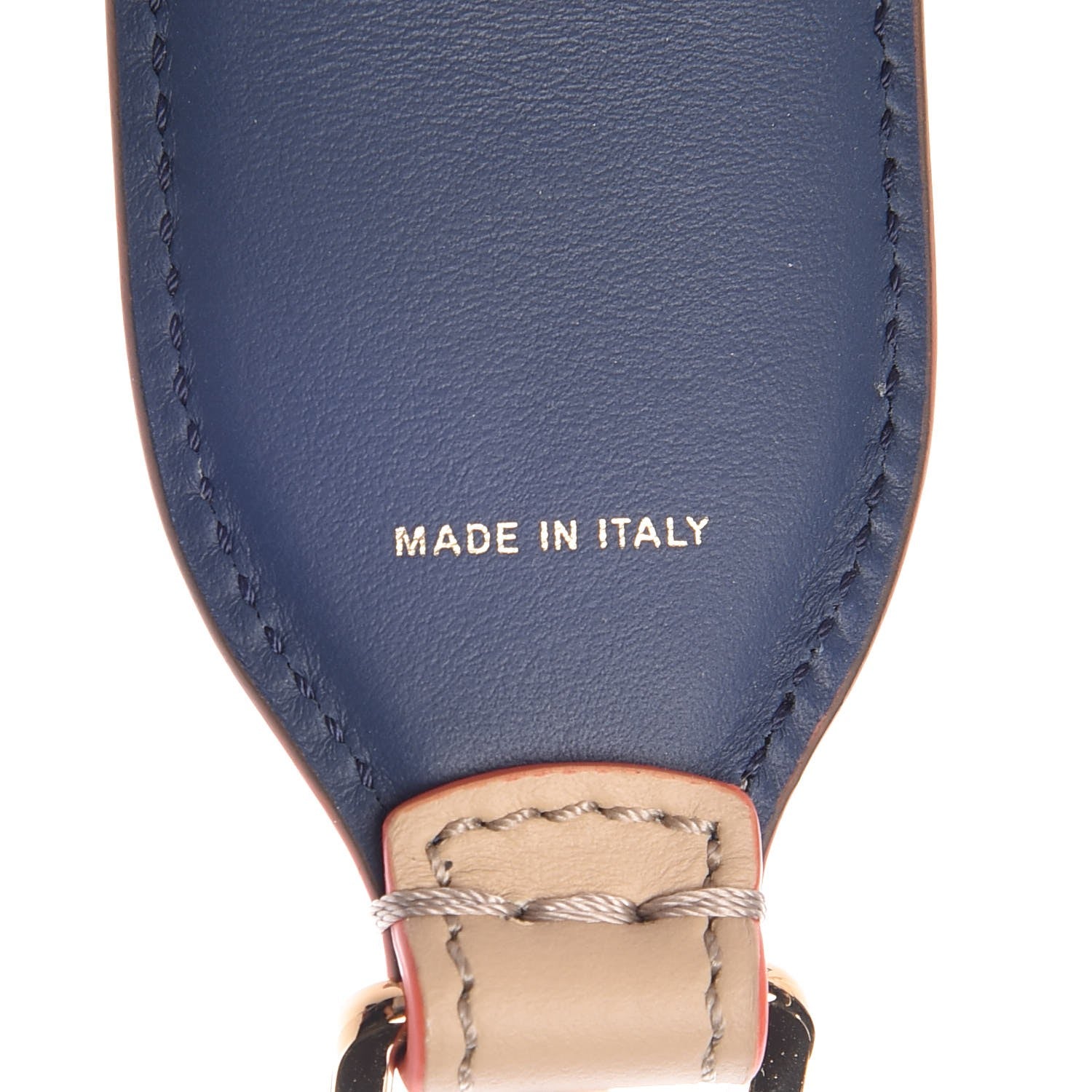 Fendi Vitello Century Plexiglass Bi-Color Studded Strap You Amido Blu Scuro 3 of 5