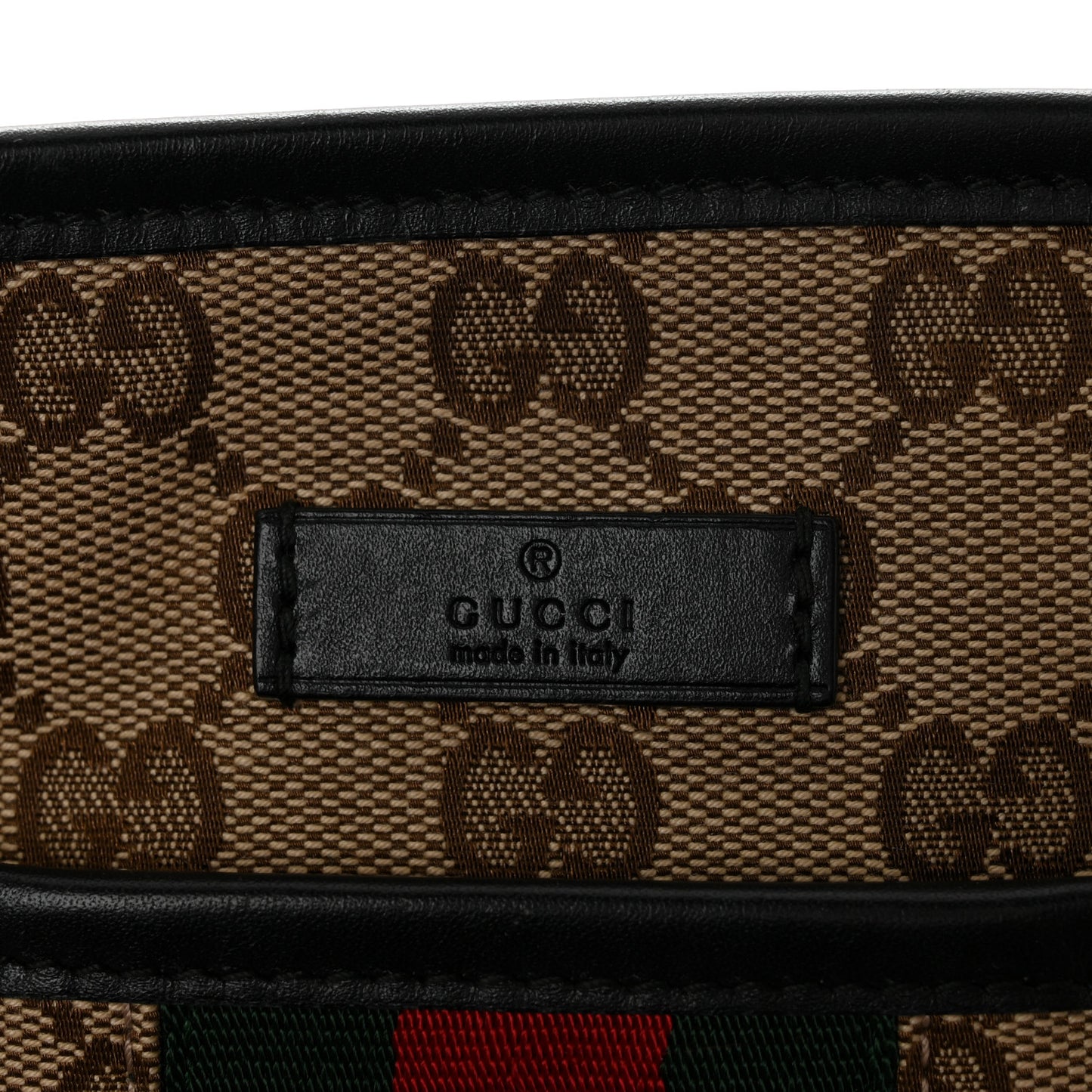 GG Monogram Web Flat Messenger Bag Black