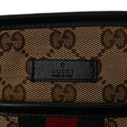 Gucci GG Monogram Web Flat Messenger Bag Black 8 of 11