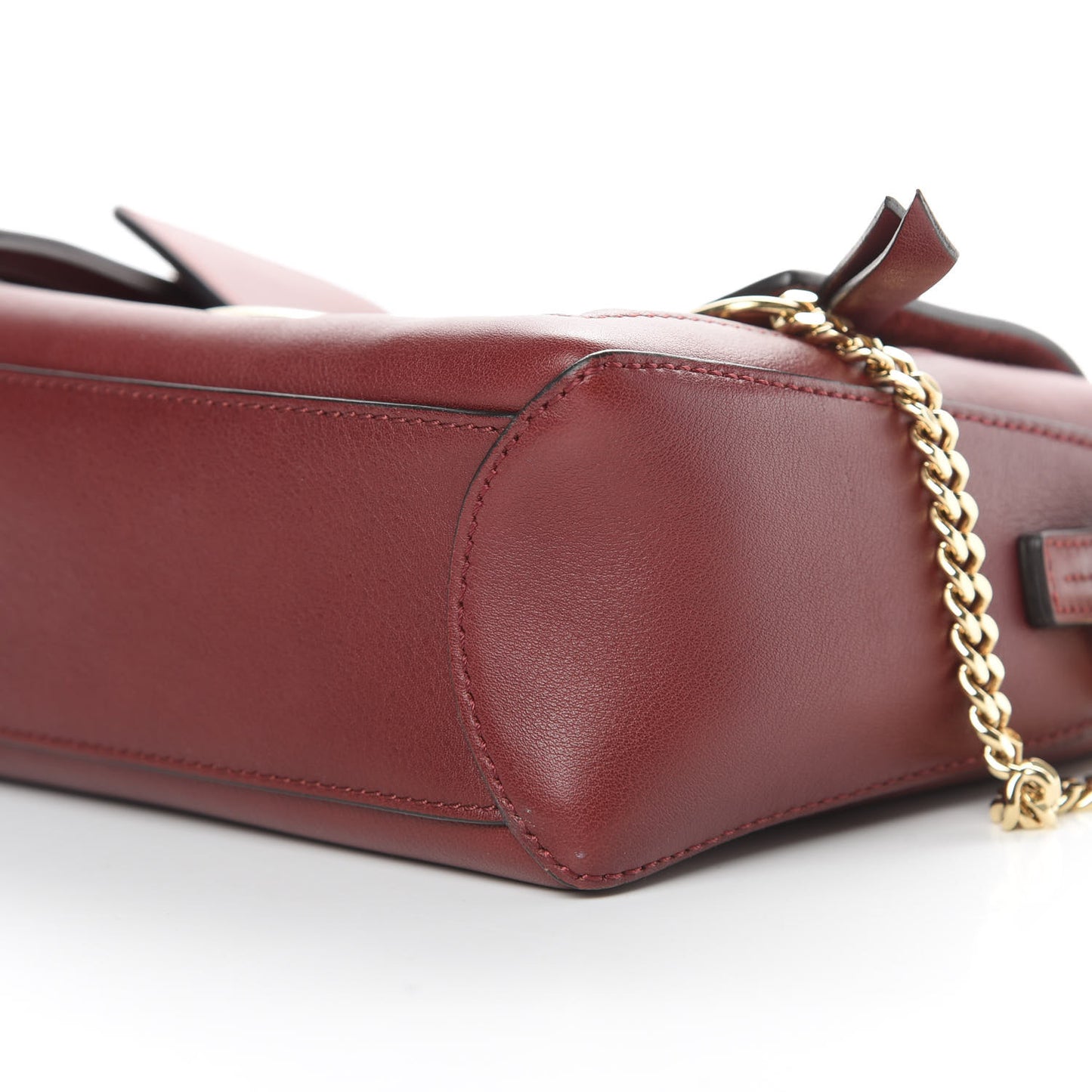 Calfskin Small Faye Day Shoulder Bag Sienna Red
