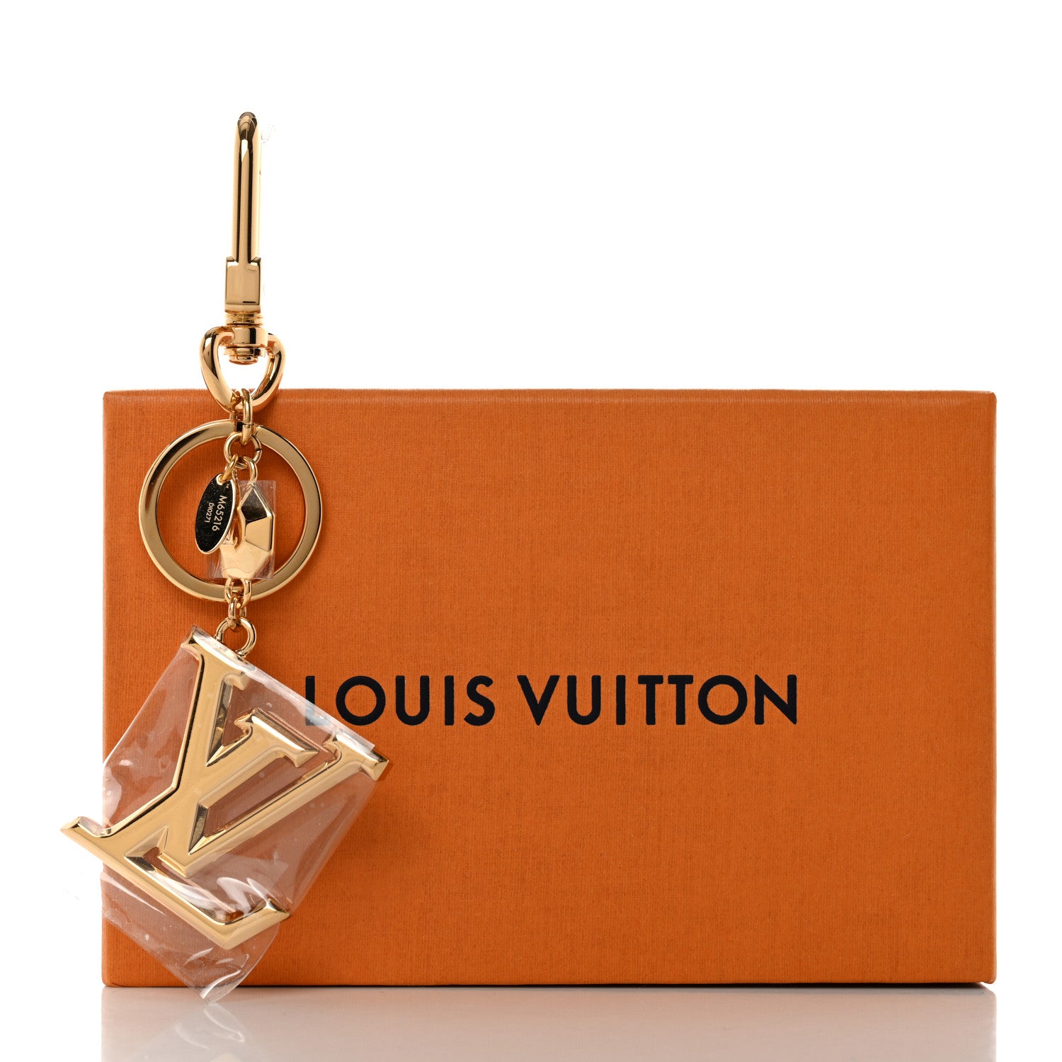 Louis Vuitton Metal LV Facettes Bag Charm Key Holder Gold 6 of 6