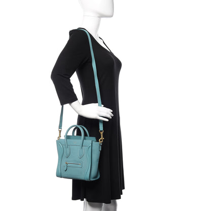 Celine Goatskin Nano Luggage Antarctic 2 of 8