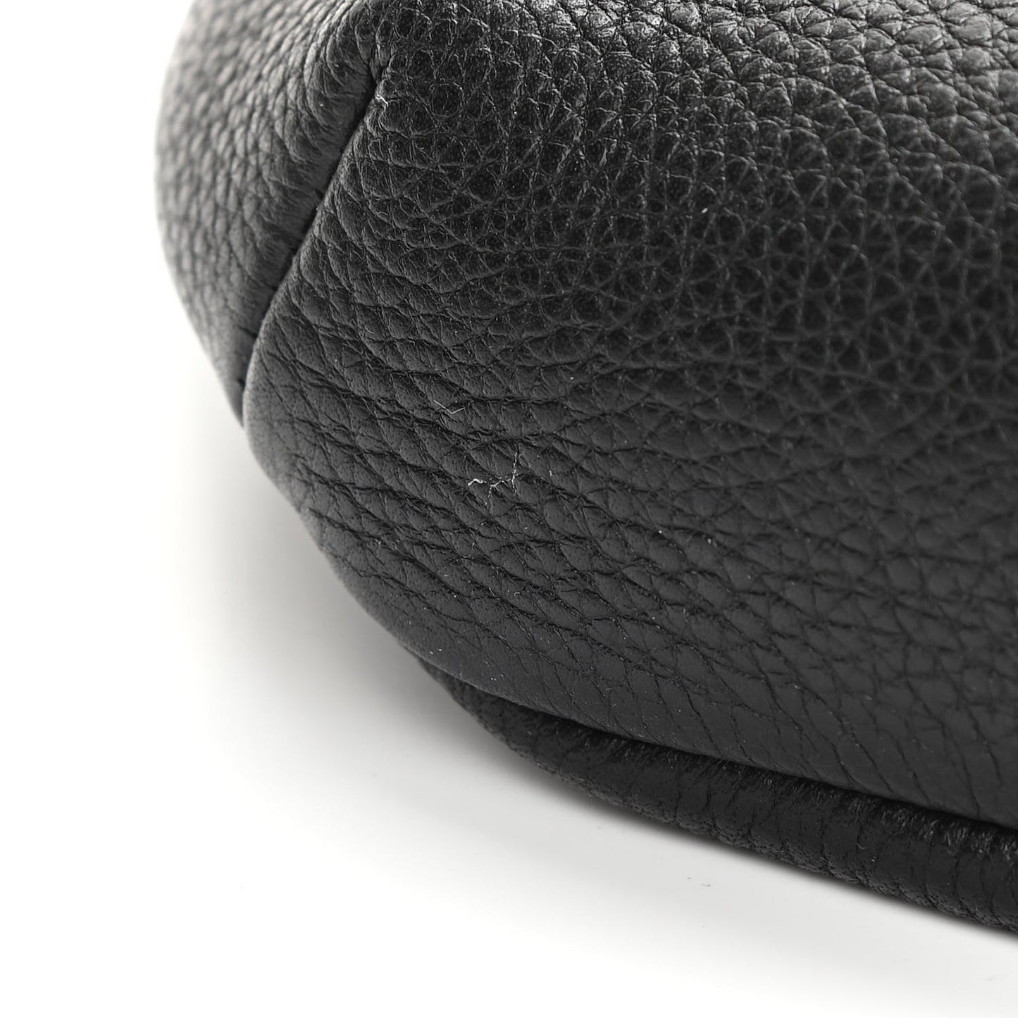 Grained Calfskin Small Logo Belt Bag Black