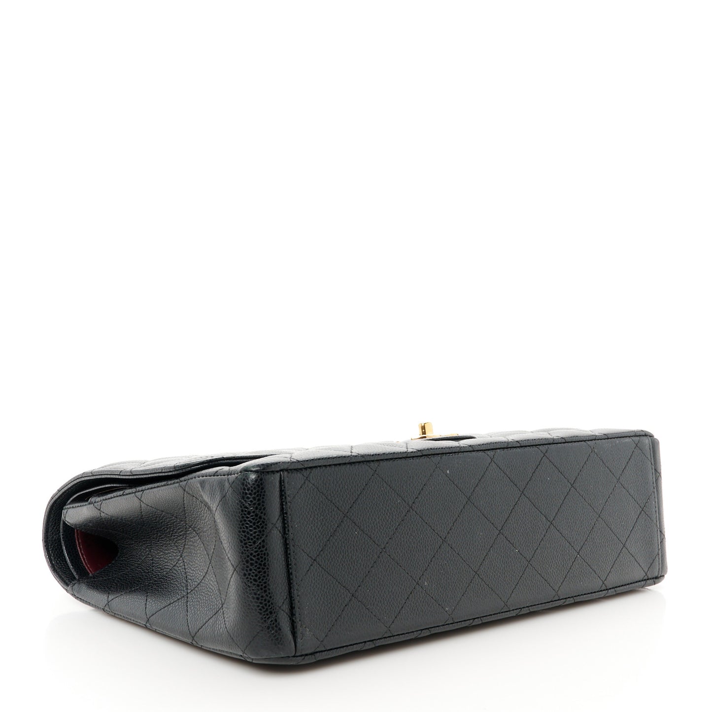 Caviar Quilted Maxi Double Flap Black