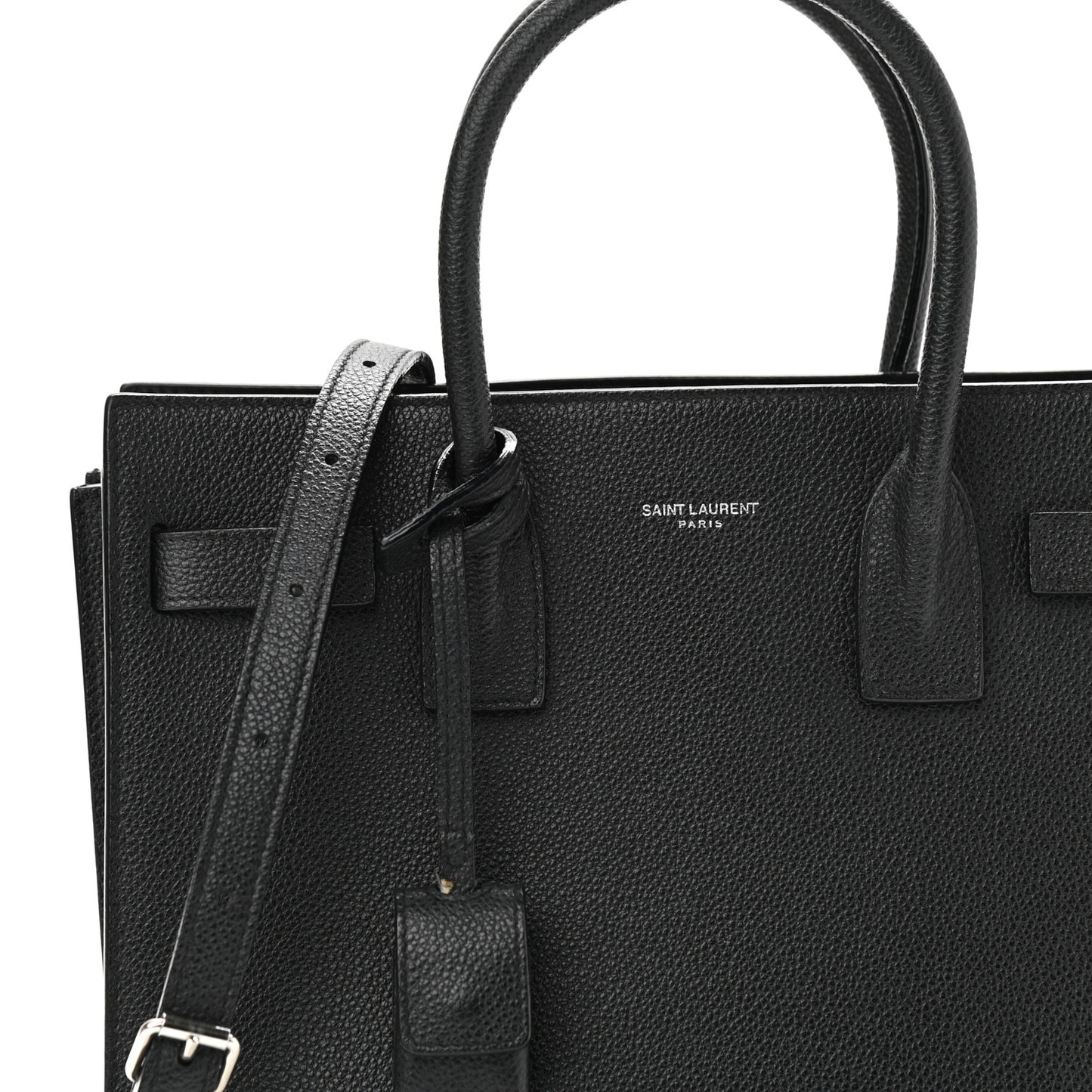 Grained Calfskin Baby Sac De Jour Black