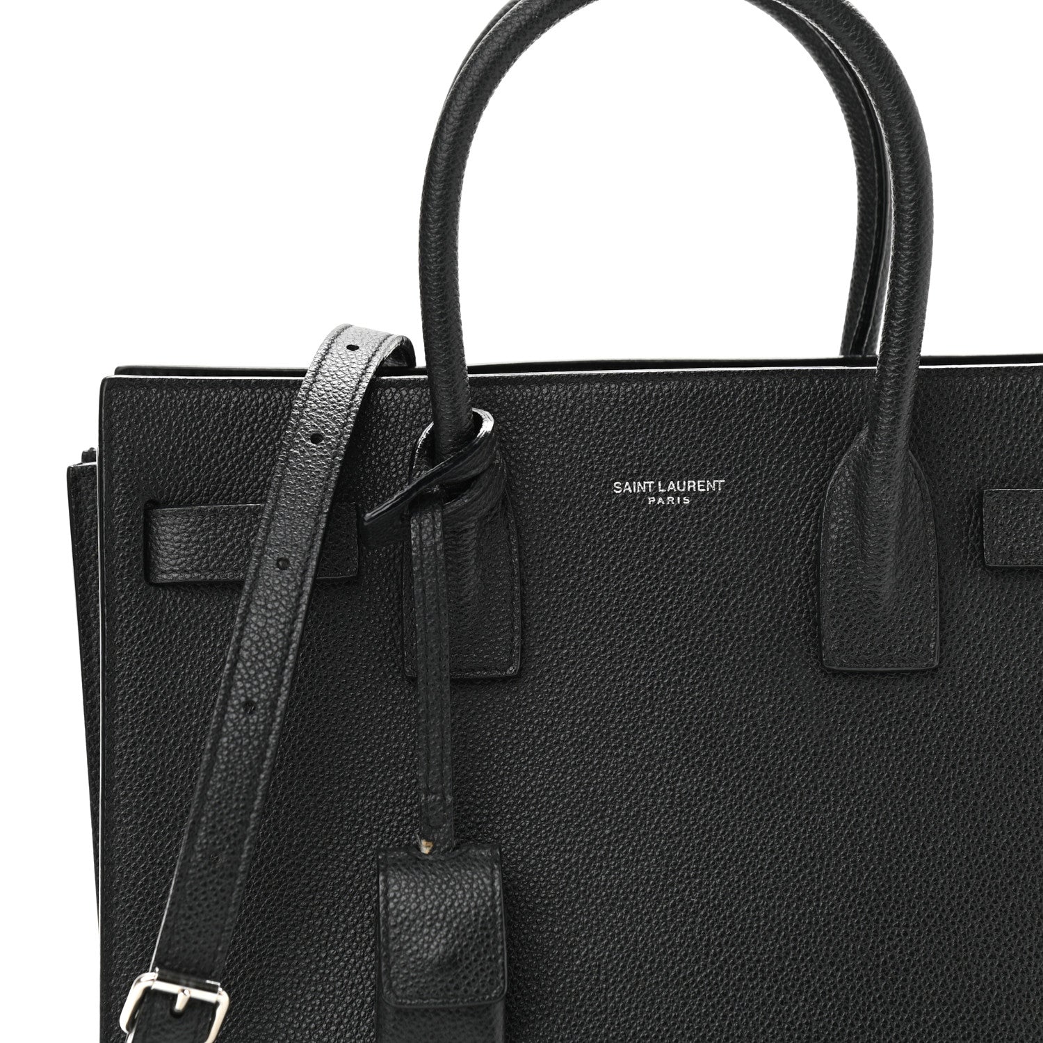 Saint Laurent Grained Calfskin Baby Sac De Jour Black 11 of 13