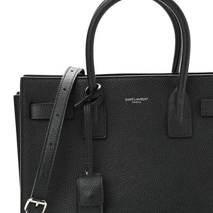 Saint Laurent Grained Calfskin Baby Sac De Jour Black 11 of 13