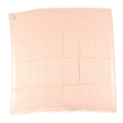 Louis Vuitton Silk Wool Monogram Denim Shawl Rose 1 of 3