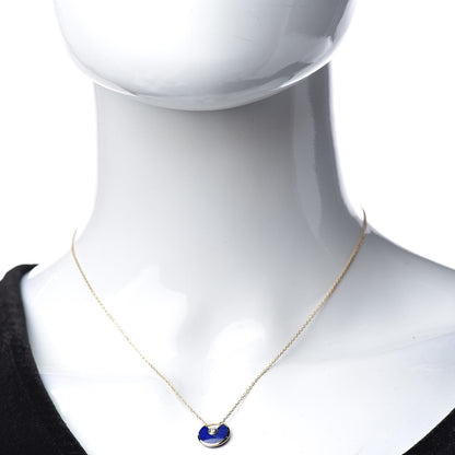 Cartier 18K Yellow Gold Diamond Lapis Lazuli XS Amulette de Pendant Necklace 2 of 7