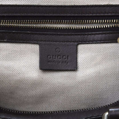 Gucci Monogram Vintage Web Medium Boston Dark Brown 7 of 15