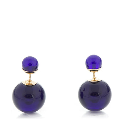 Christian Dior Mise En Dior Tribal Earrings Navy 1 of 6
