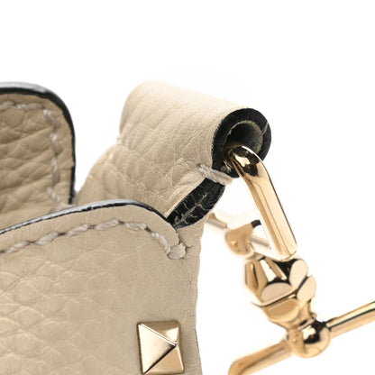 Valentino Garavani Pebbled Calfskin Small Rockstud Flip-Lock Messenger Bag Light Ivory 13 of 15