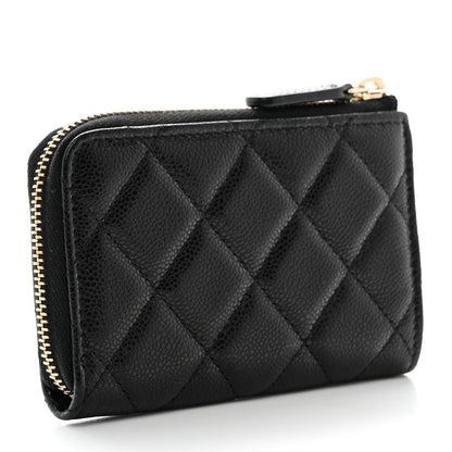 Chanel Caviar Quilted Zipped Key Holder Case Black 3 of 8