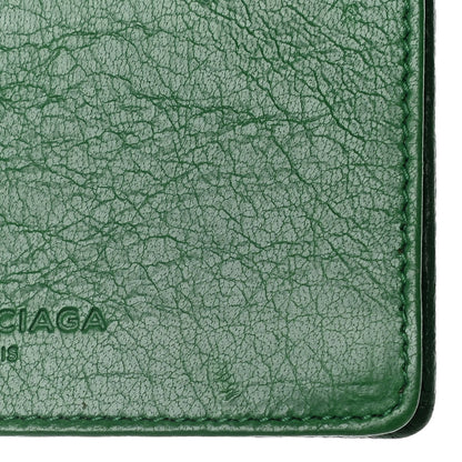 Balenciaga Agneau Arena Classic Gold Hardware Mini Wallet Vert Trefle 17 of 18