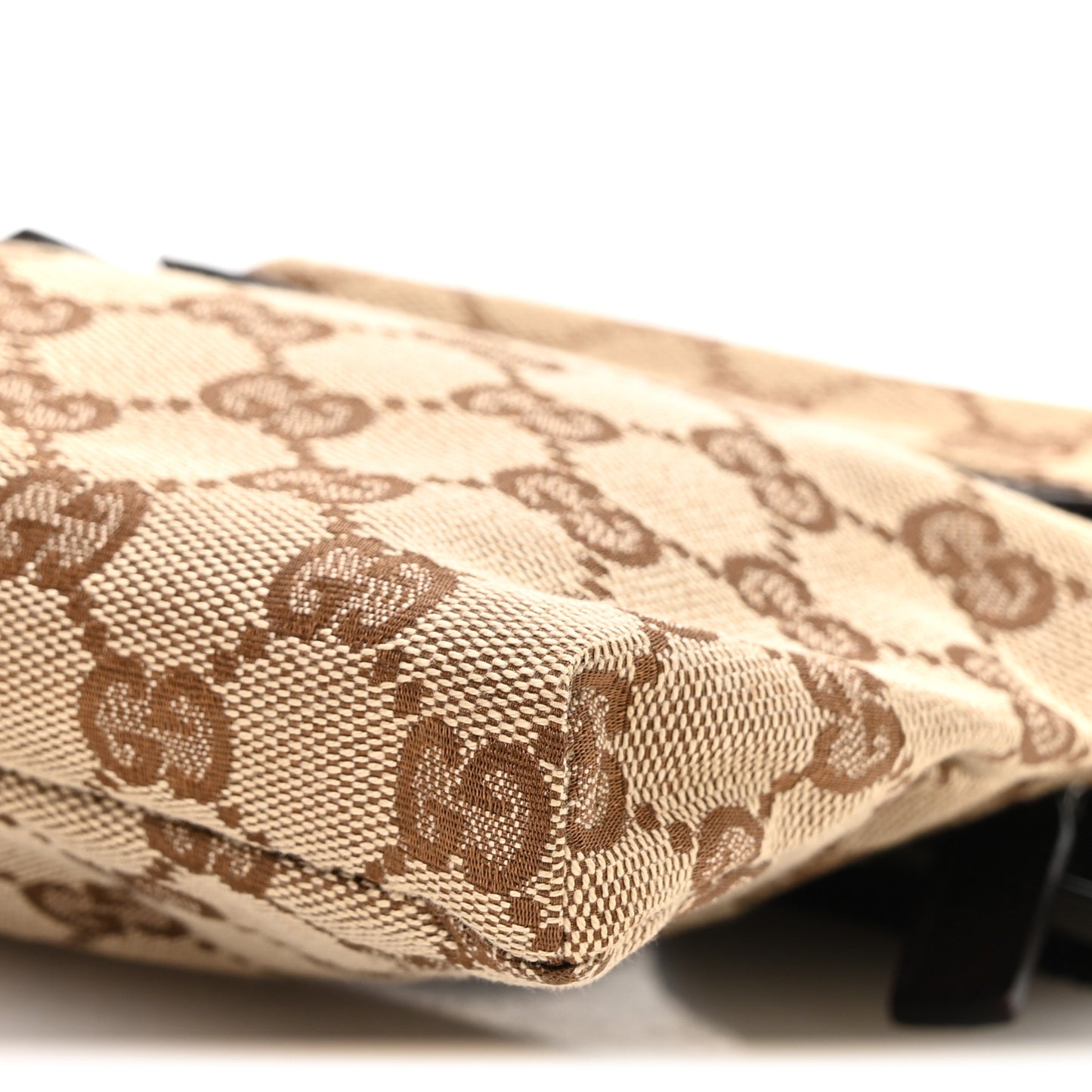 GG Monogram Double Pocket Belt Bag Dark Brown