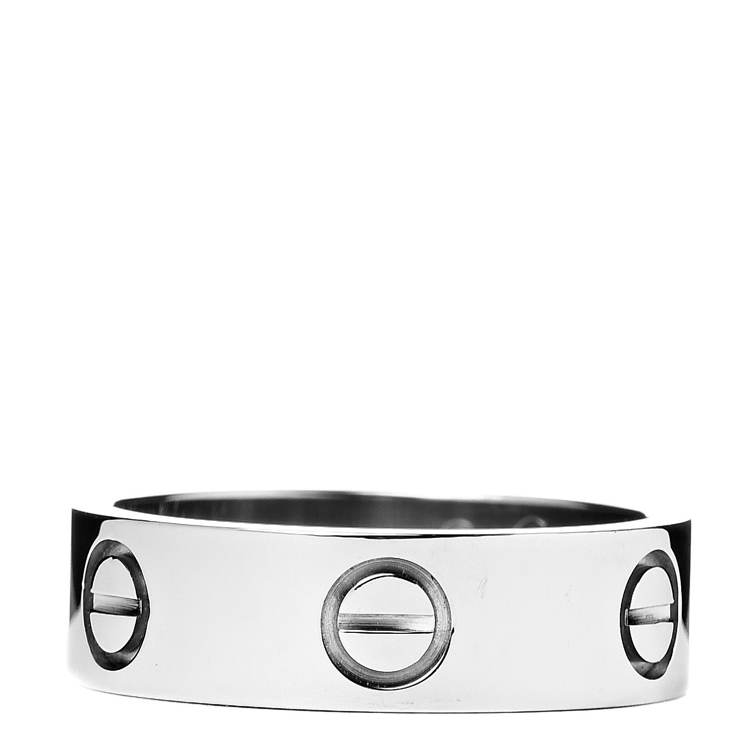 Cartier 18K White Gold 5.5mm LOVE Ring 52 6 1 of 5