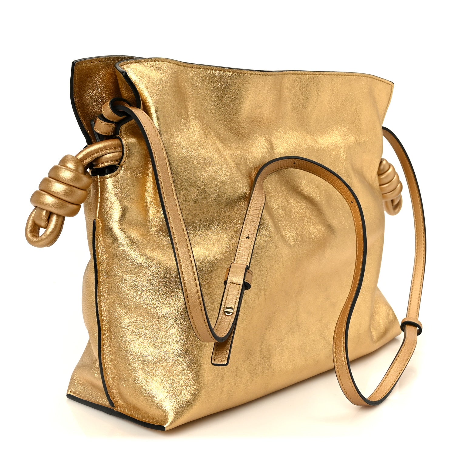 Loewe Metallic Lambskin Medium Flamenco Knot Gold 3 of 10