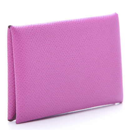 Hermes Epsom Calvi Card Case Magnolia 3 of 8