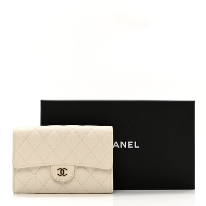 Chanel Caviar Quilted Medium Flap Wallet White 8 of 8