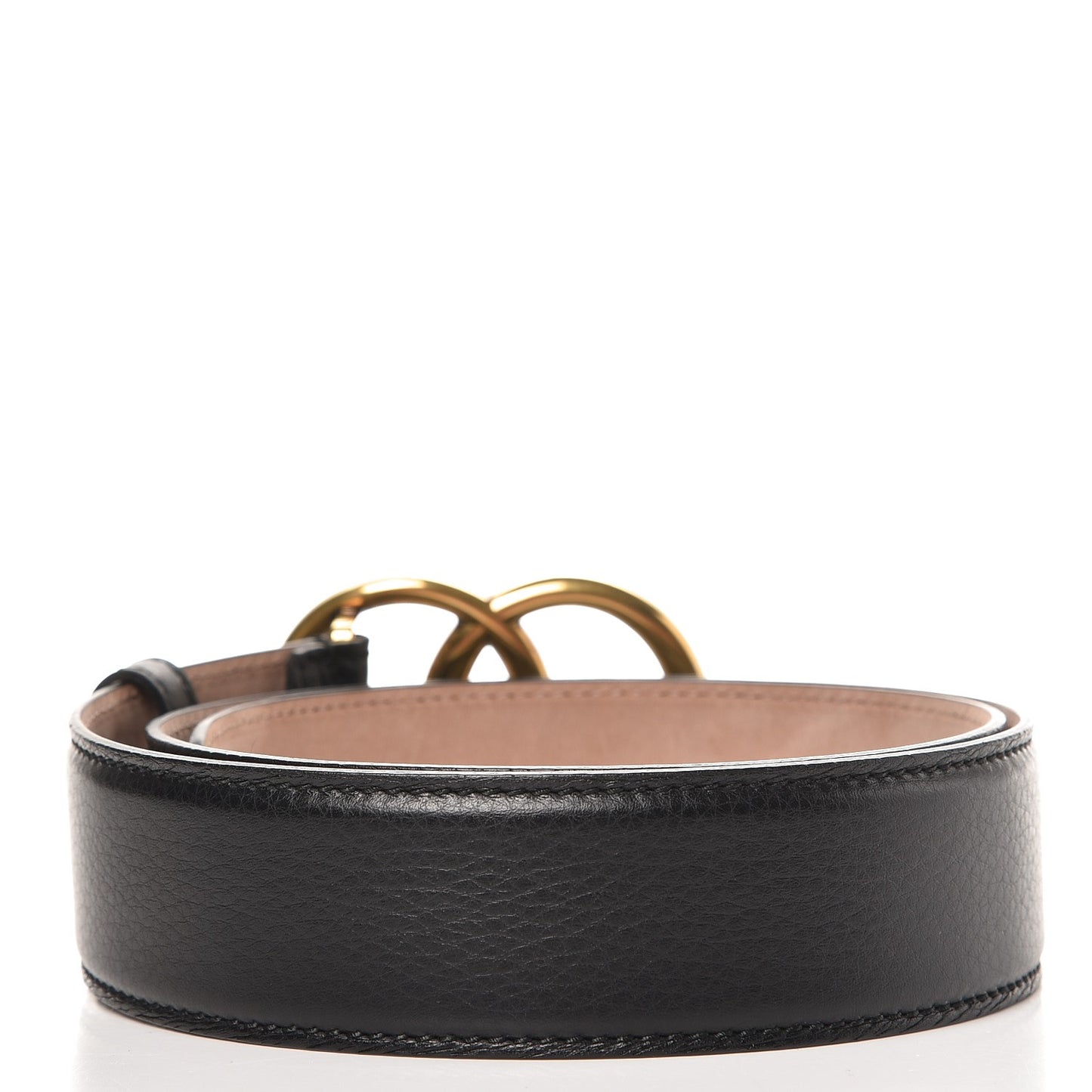 Grained Calfskin Double G 40mm Belt 85 34 Black