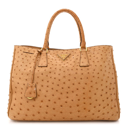 Prada Ostrich Executive Tote Cognac 1 of 18