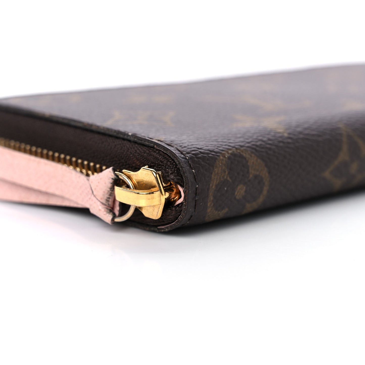 Monogram Clemence Wallet Rose Ballerine