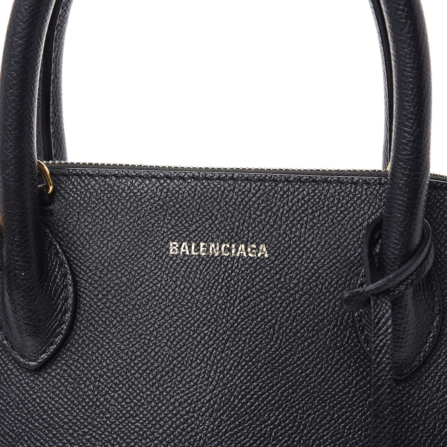 Balenciaga Signature Grained Calfskin Logo S Ville Top Handle Bag Black 6 of 13