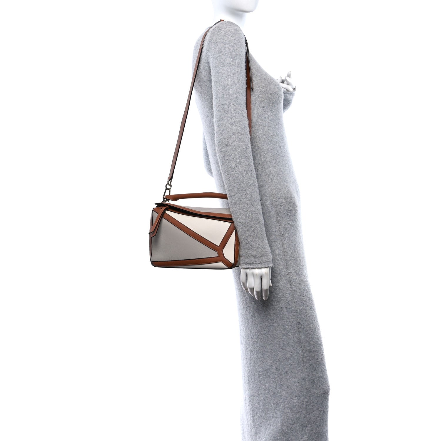 Loewe Calfskin Small Graphic Puzzle Bag Ghost Soft White 2 of 10