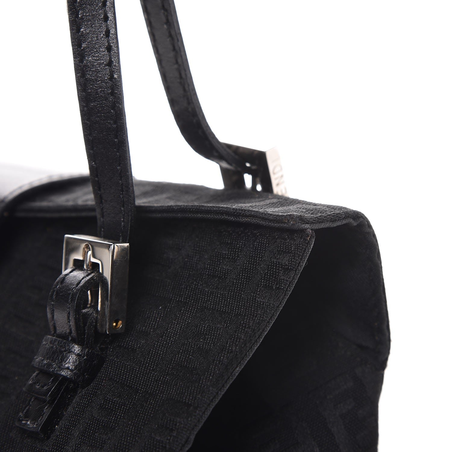 Fendi Zucchino Small Shoulder Bag Black 10 of 10