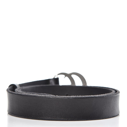 Gucci Cuoio Toscano Nickel Double G 30mm Belt 95 38 Black 3 of 7
