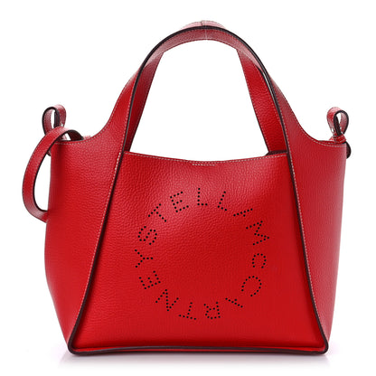 Stella McCartney Eco Alter Nappa East West Perforated Tote Bright Red 3 of 9