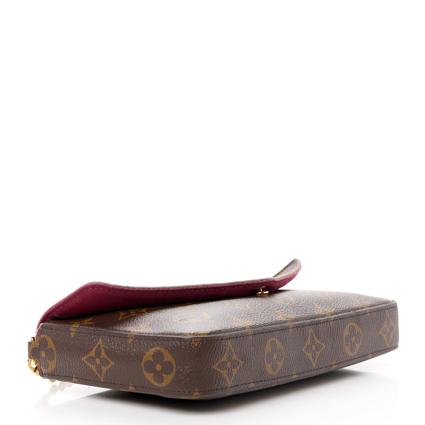 Monogram Pochette Felicie Chain Wallet Fuchsia